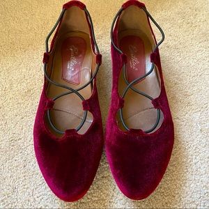Velvet Ballet Shoes Flats